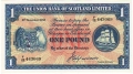 Union Bank Of Scotland Ltd 1 Pound,  3. 7.1950